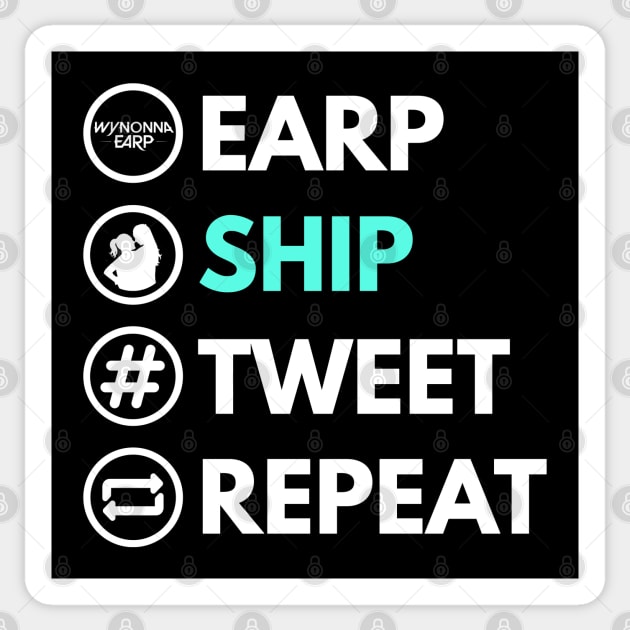 Earp Ship Tweet Repeat - Wynonna Earp Sticker by viking_elf